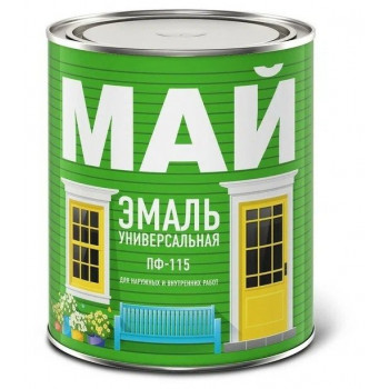 Эмаль 'МАЙ' ПФ-115 белая 0,8КГ
