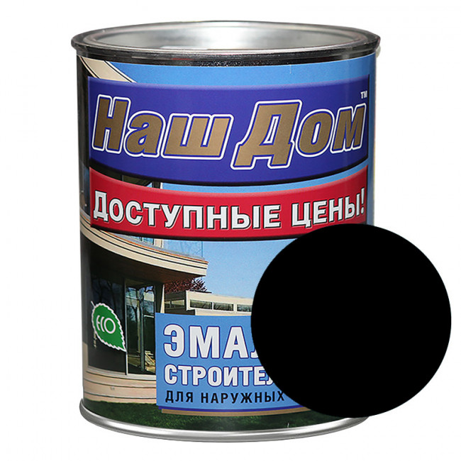 Эмаль 'НАШ ДОМ' ПФ-115 черная 0.7КГ