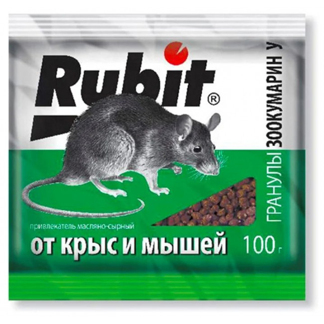 Зерносмесь от мышей,крыс 'Rubit' 100гр.