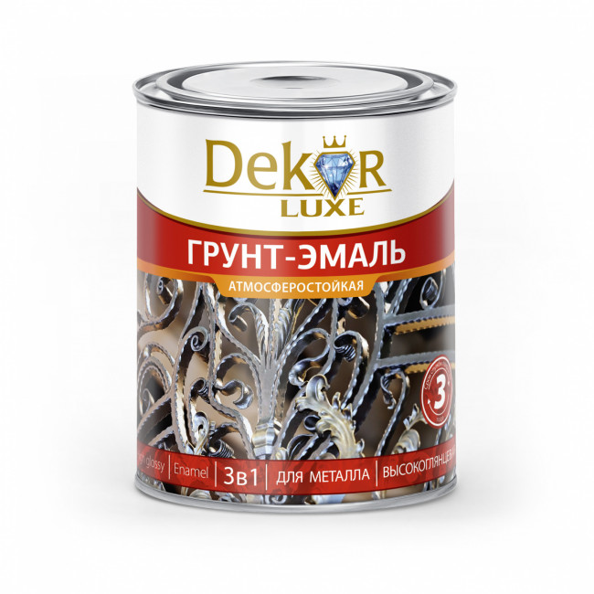 Грунт-эмаль DEKOR на ржавчину 3в1 синияя, 1,9кг