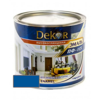 Эмаль 'DEKOR' ПФ-115 синияя 1,8КГ