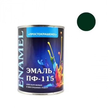 Эмаль 'ПРОСТОКРАШЕНО' ПФ-115 темно-зеленая 0,9кг