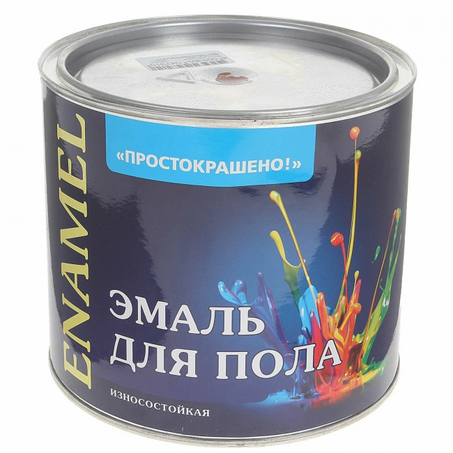 Эмаль для пола ПРОСТОКРАШЕНО золотисто-коричневая 1,9кг