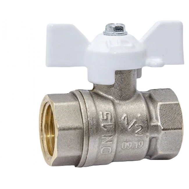 Кран шар 1/2' г/г баб БЕЛАЯ LD PRIDE