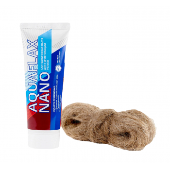 Лен сантехнический +паста 80г(пакет 20г) AQUAFLAX nano